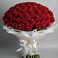 Букет 101 Красная роза Блэк Мэджик в Лещаном