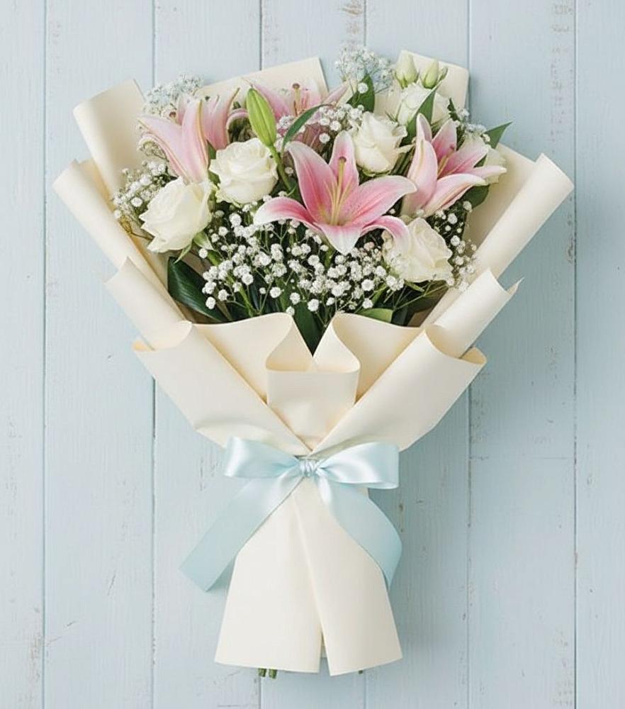 Букет цветов из: Лилии в Лещаном