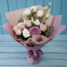 Букет цветов из:  Розы и Лизиантусы в Лещаном