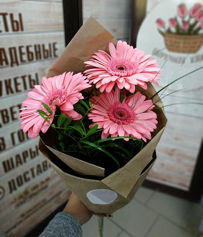 Букет цветов из: Герберы в Лещаном