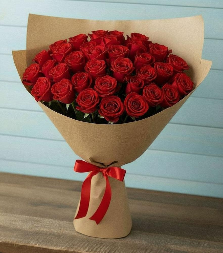 Букет Красные розы Милано в Лещаном