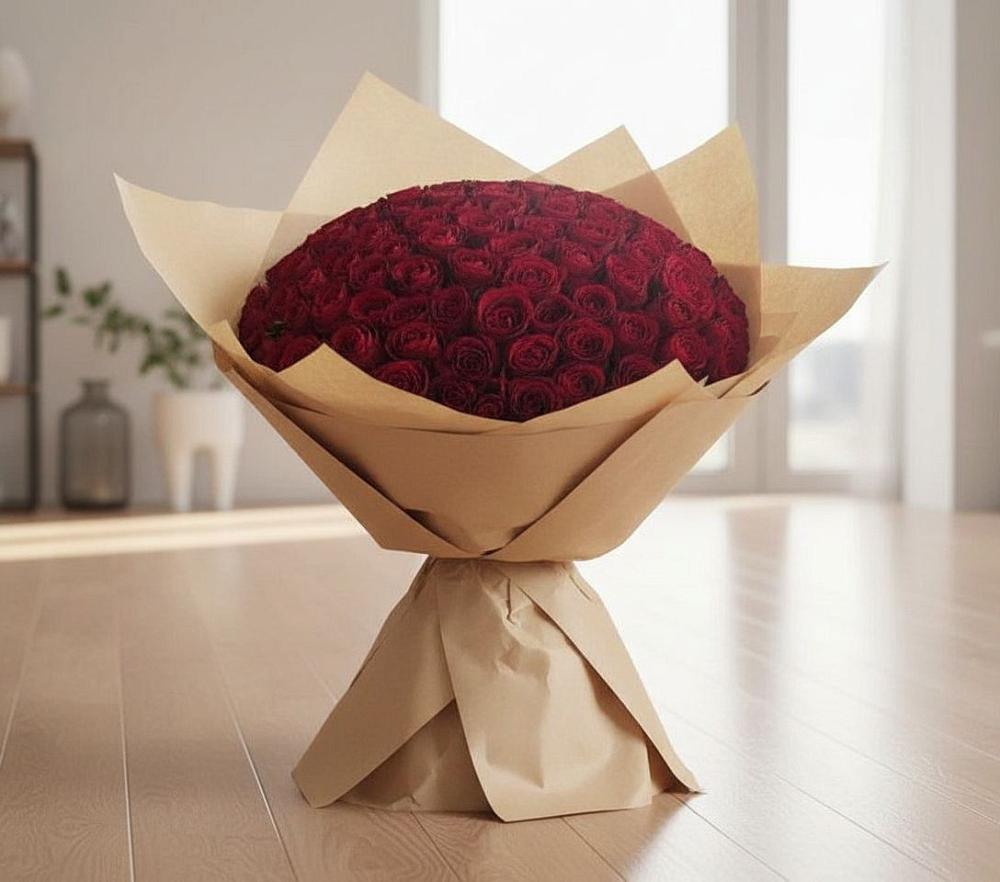 Букет 101 Красная роза в Лещаном