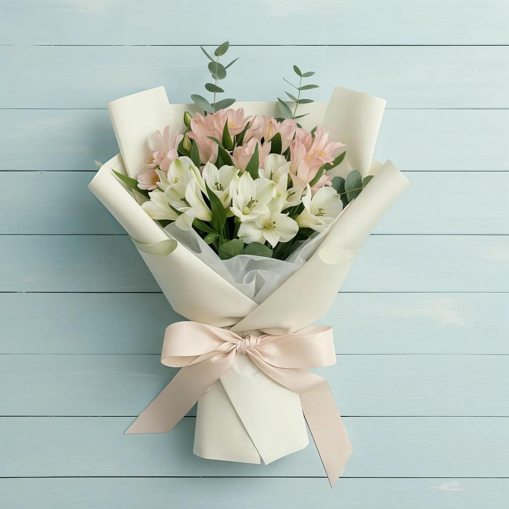 Букет цветов из: Альстромерии в Лещаном