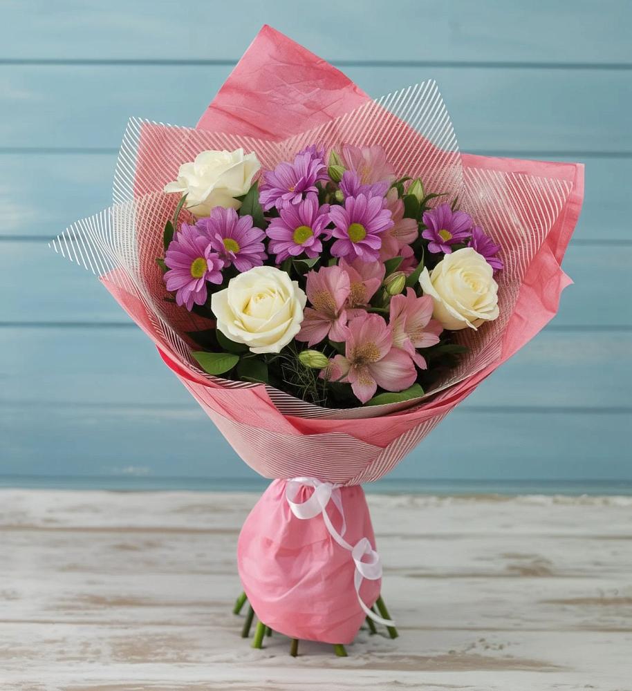 Букет цветов из: Герберы в Лещаном