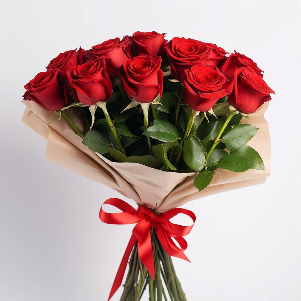 Букет 11 Красных роз Эдлесс Лав в Лещаном